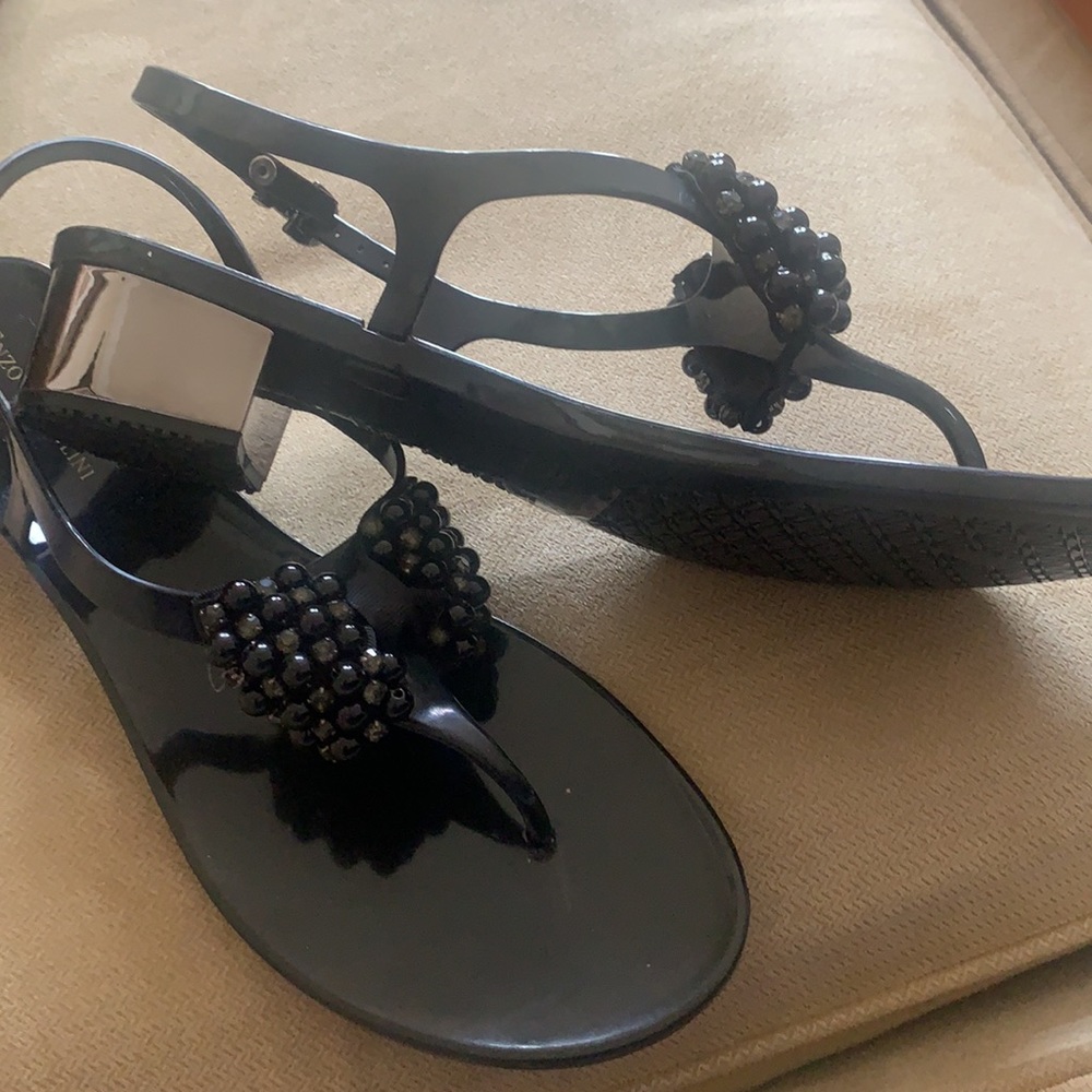 Black bow jelly sandals - Picture 2 of 4